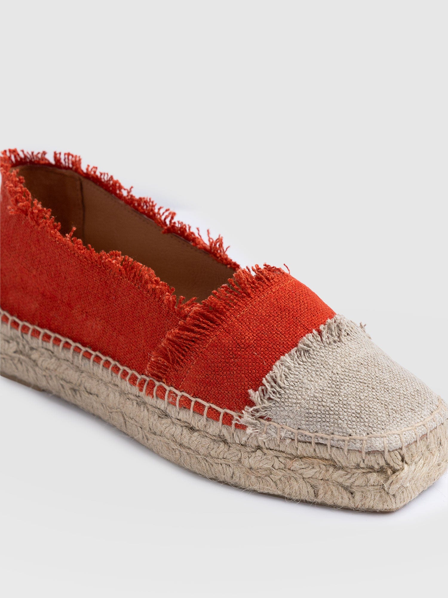 Ivy Frayed Espadrille Pumps - Orange - Women's Sandalss | Saint + Sofia® USA